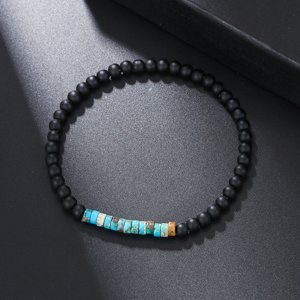 Handmade Unisex Geometric Stone Braided Couple Bracelet - Image 15