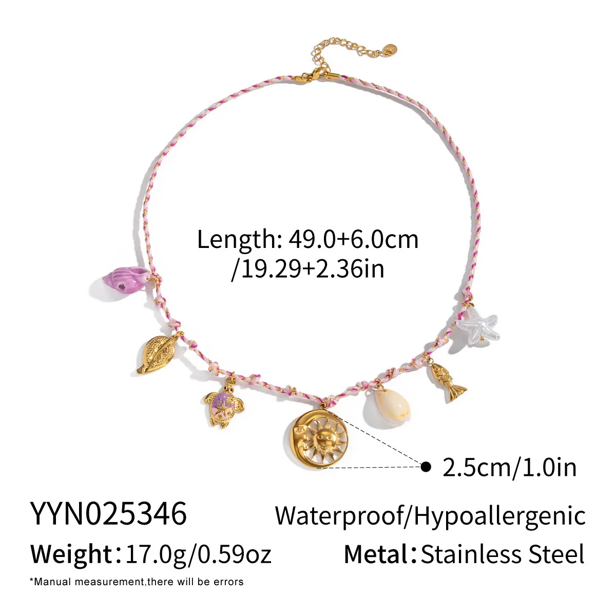 Handmade Woven Rope Chain 18K Real Gold Plated Animal Zodiac Heart Shaped Necklace Choker For Women - Image 10