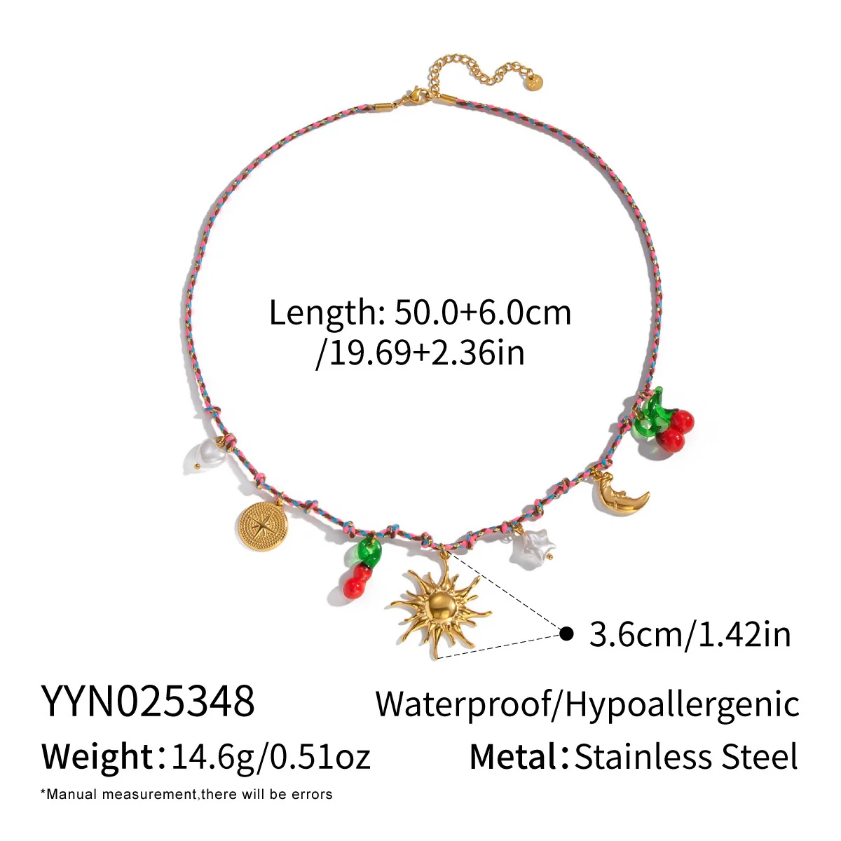 Handmade Woven Rope Chain 18K Real Gold Plated Animal Zodiac Heart Shaped Necklace Choker For Women - Image 12