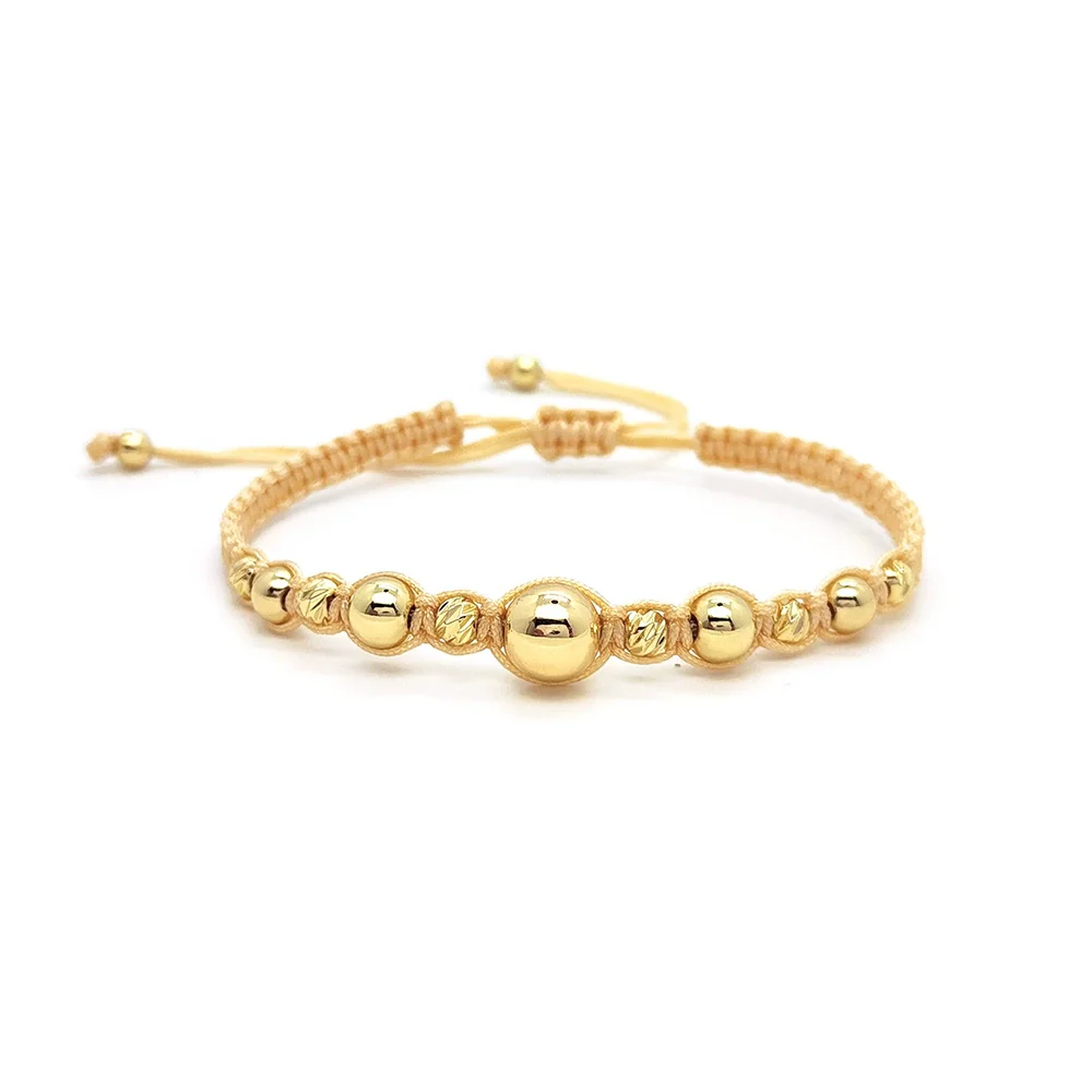 Handwoven Glass And Glaze Beaded Bracelet Jewelry With Geometric Pattern And 18K Copper Goldplated - Image 2