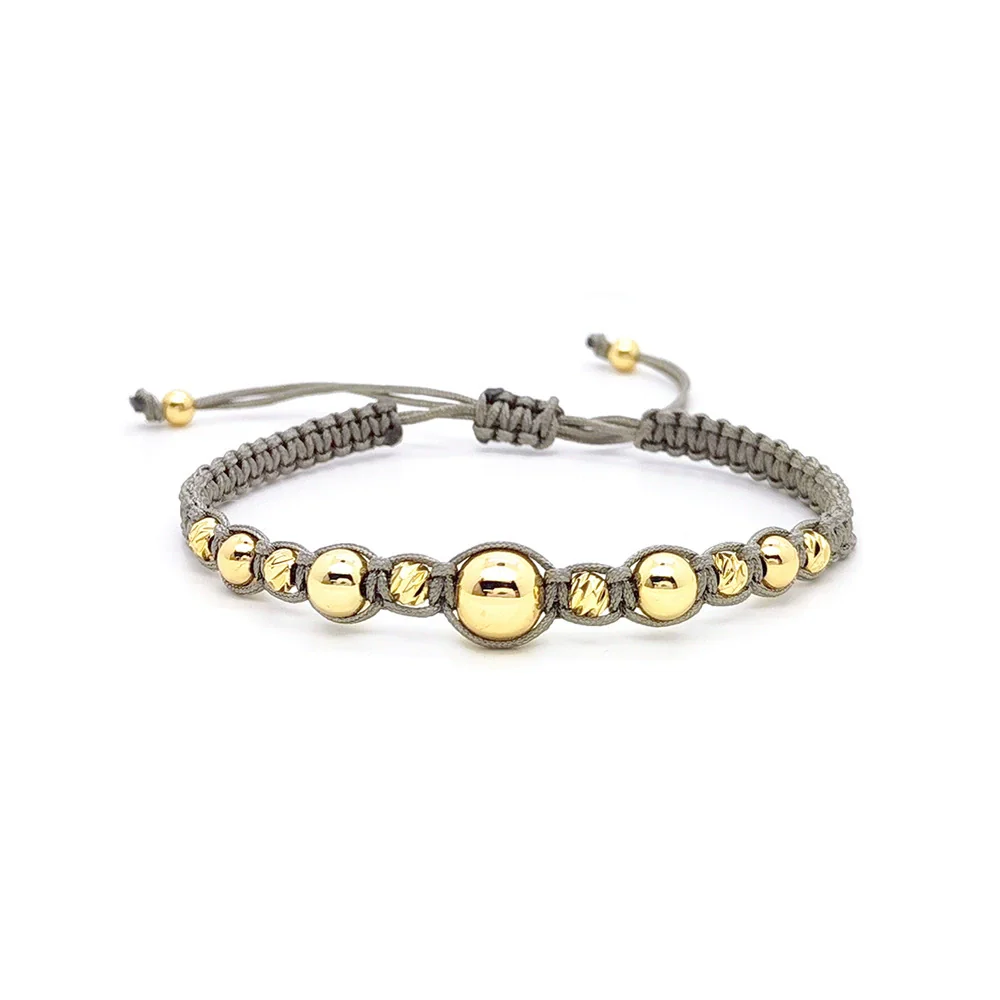 Handwoven Glass And Glaze Beaded Bracelet Jewelry With Geometric Pattern And 18K Copper Goldplated - Image 4