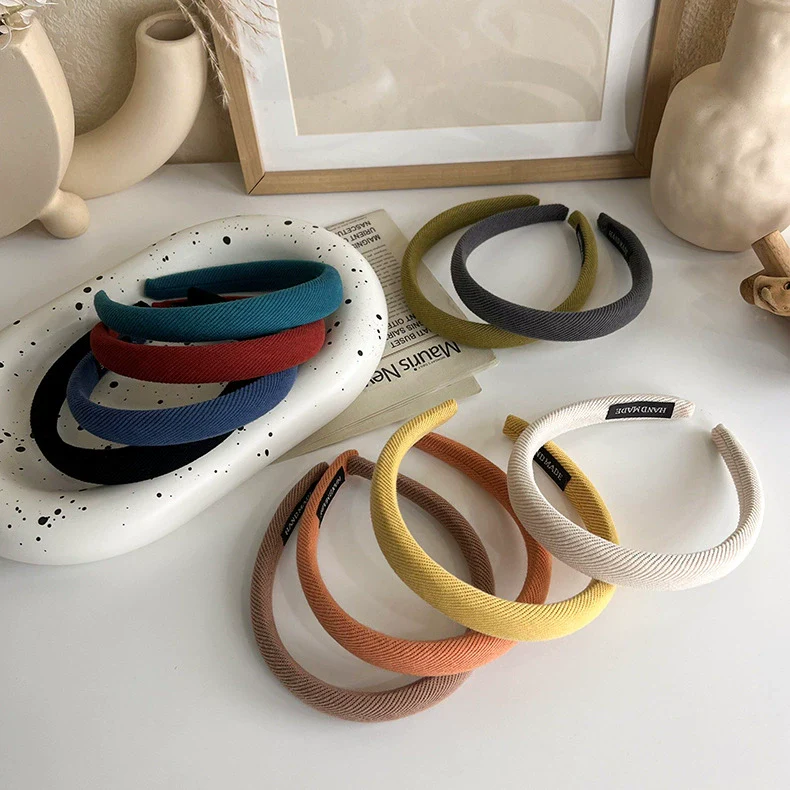 Headband Cloth Weaving Retro Candycolored Versatile Highceiling Fine Sponge For Autumn And Winter - Image 4