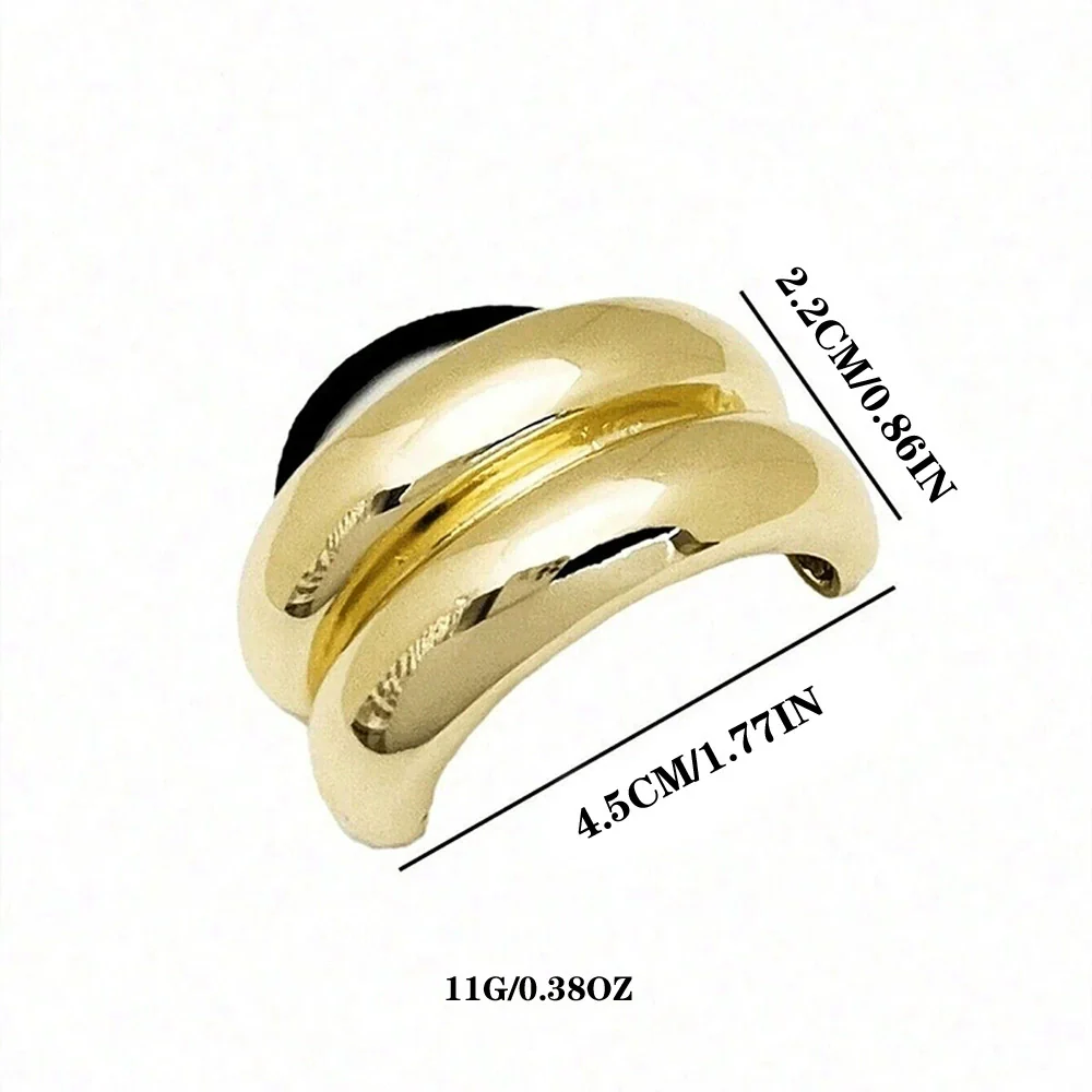 Headwear Jewelry Ushaped Metal Hair Rope Geometric Round Electroplated - Image 4