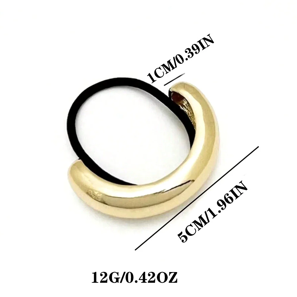 Headwear Jewelry Ushaped Metal Hair Rope Geometric Round Electroplated - Image 6