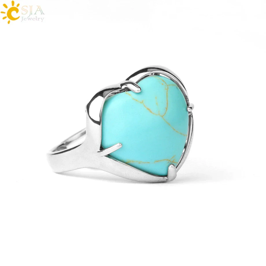 Heartshaped Crystal Plated Unisex Ring Jewelry - Image 8