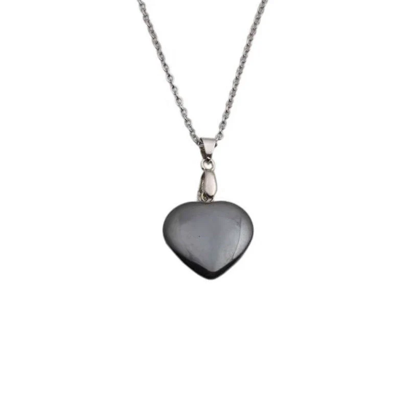 Heartshaped Pendant Necklace Alloy Stainless Steel Chain Handmade - Image 3