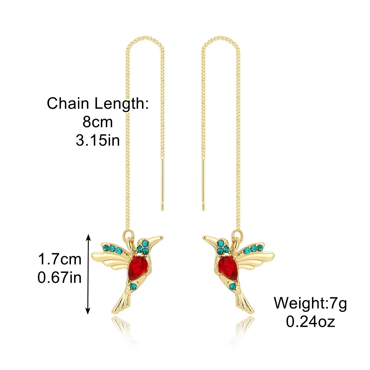 Highend Alloy Geometric Earrings For Women With Long Tassel And Butterfly Love Bird Design - Image 5