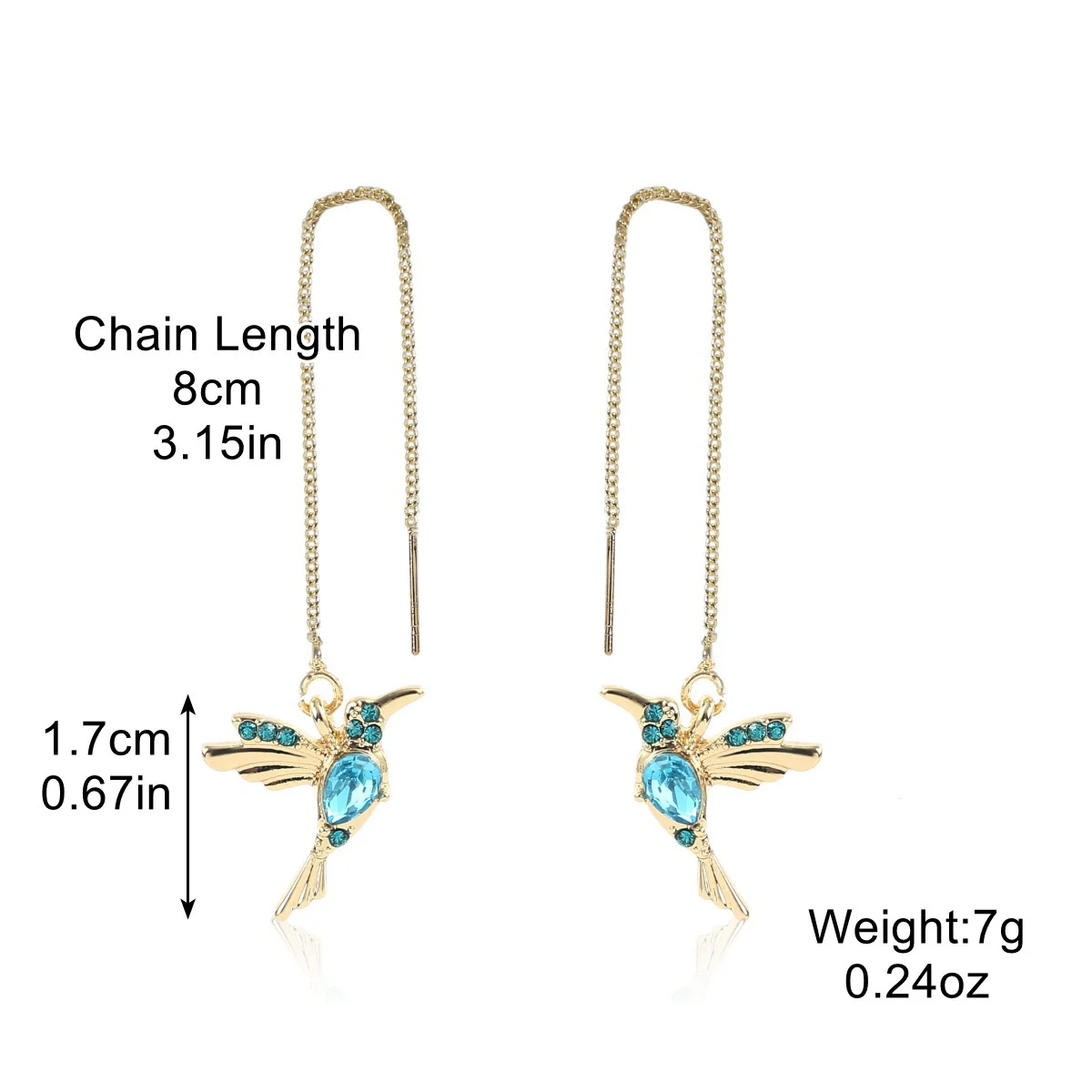 Highend Alloy Geometric Earrings For Women With Long Tassel And Butterfly Love Bird Design - Image 7