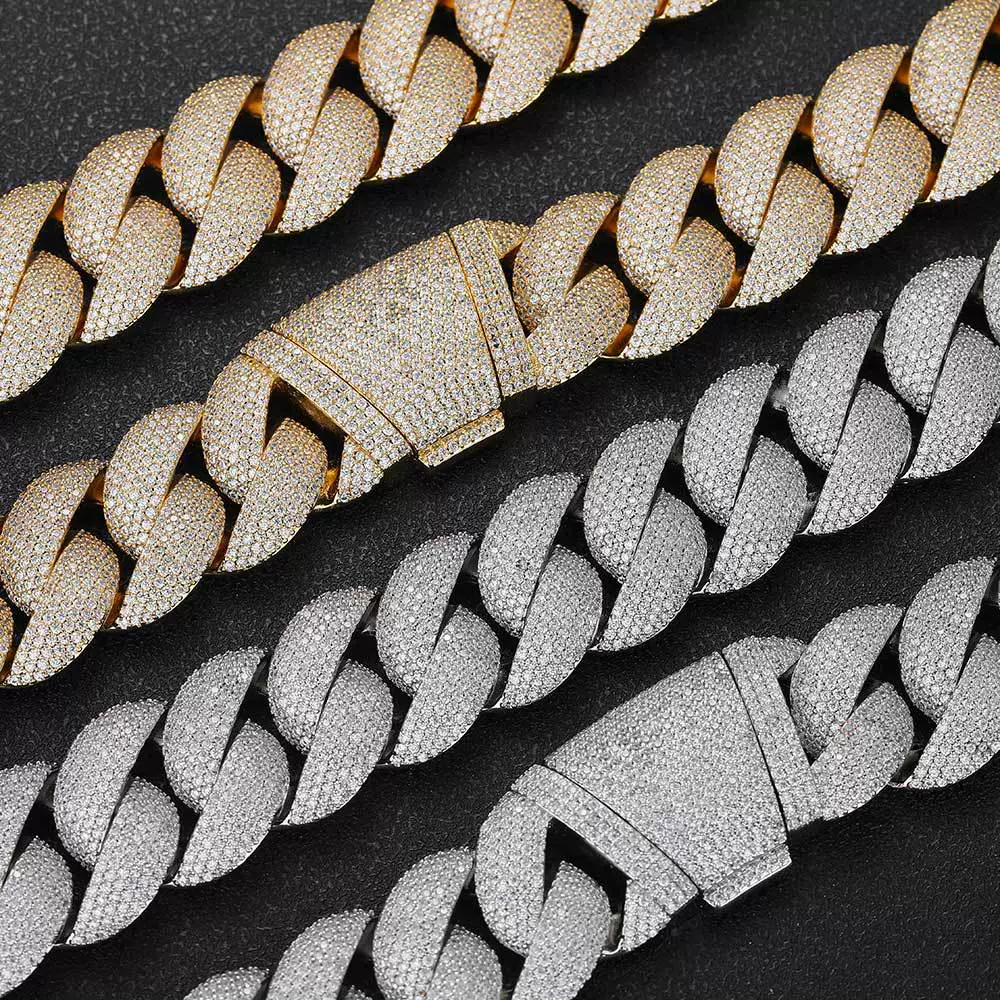 Hip Hop Cuban Chain Zircon Men's Jewelry Copper Necklace