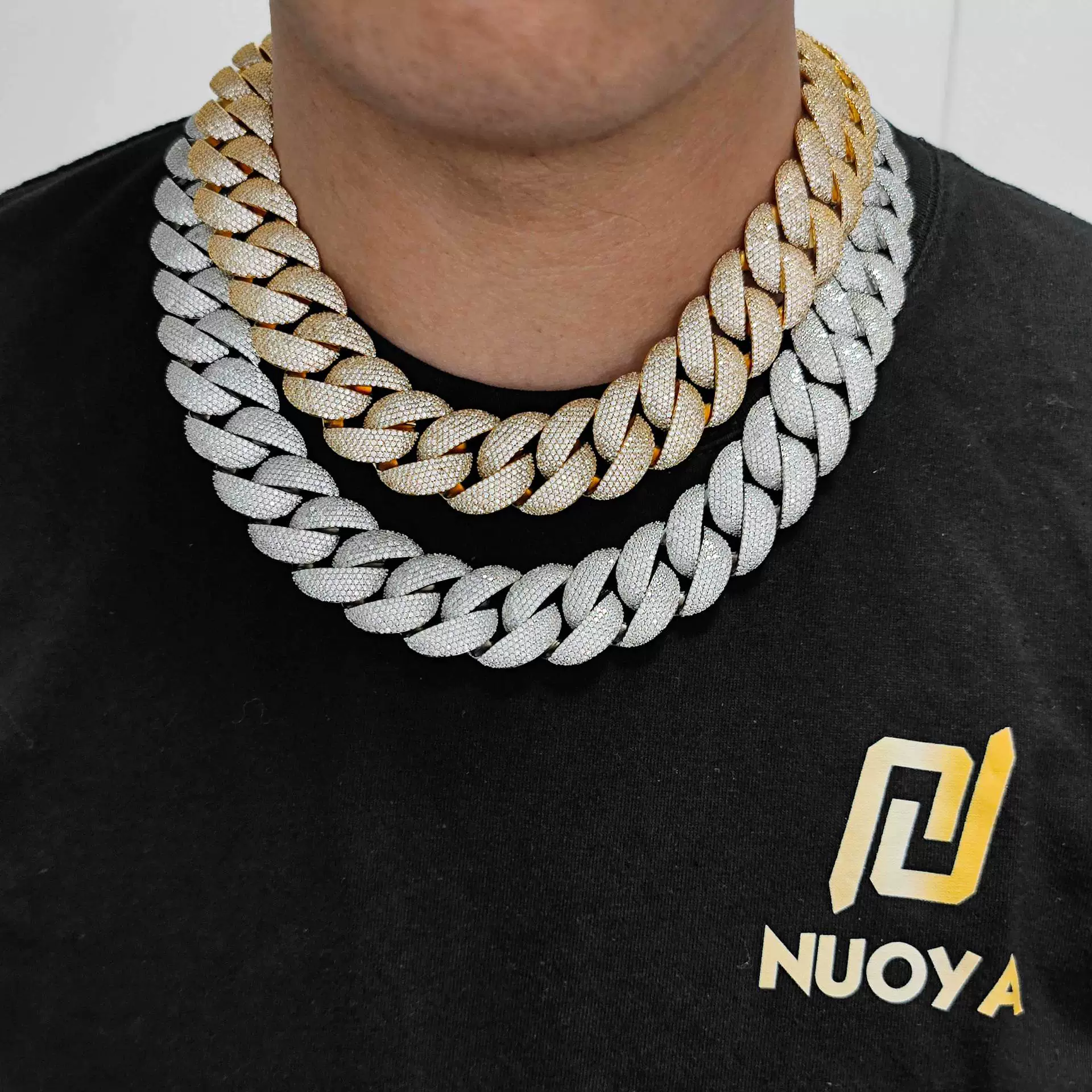 Hip Hop Cuban Chain Zircon Men's Jewelry Copper Necklace - Image 3