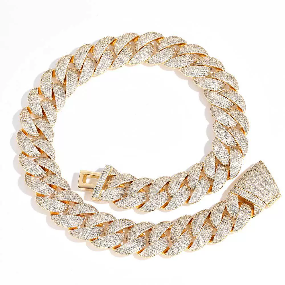 Hip Hop Cuban Chain Zircon Men's Jewelry Copper Necklace - Image 5