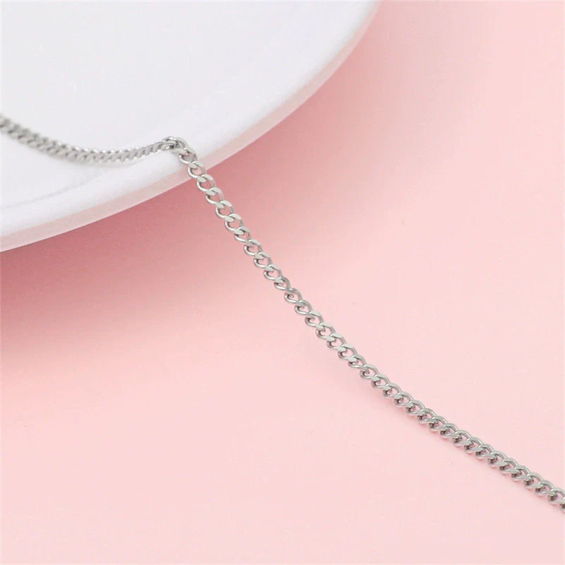 Hip Hop Stainless Steel Y2k Ancient Silver Diy Handmade Jewelry Chain Bracelet Necklace Accessories - Image 6