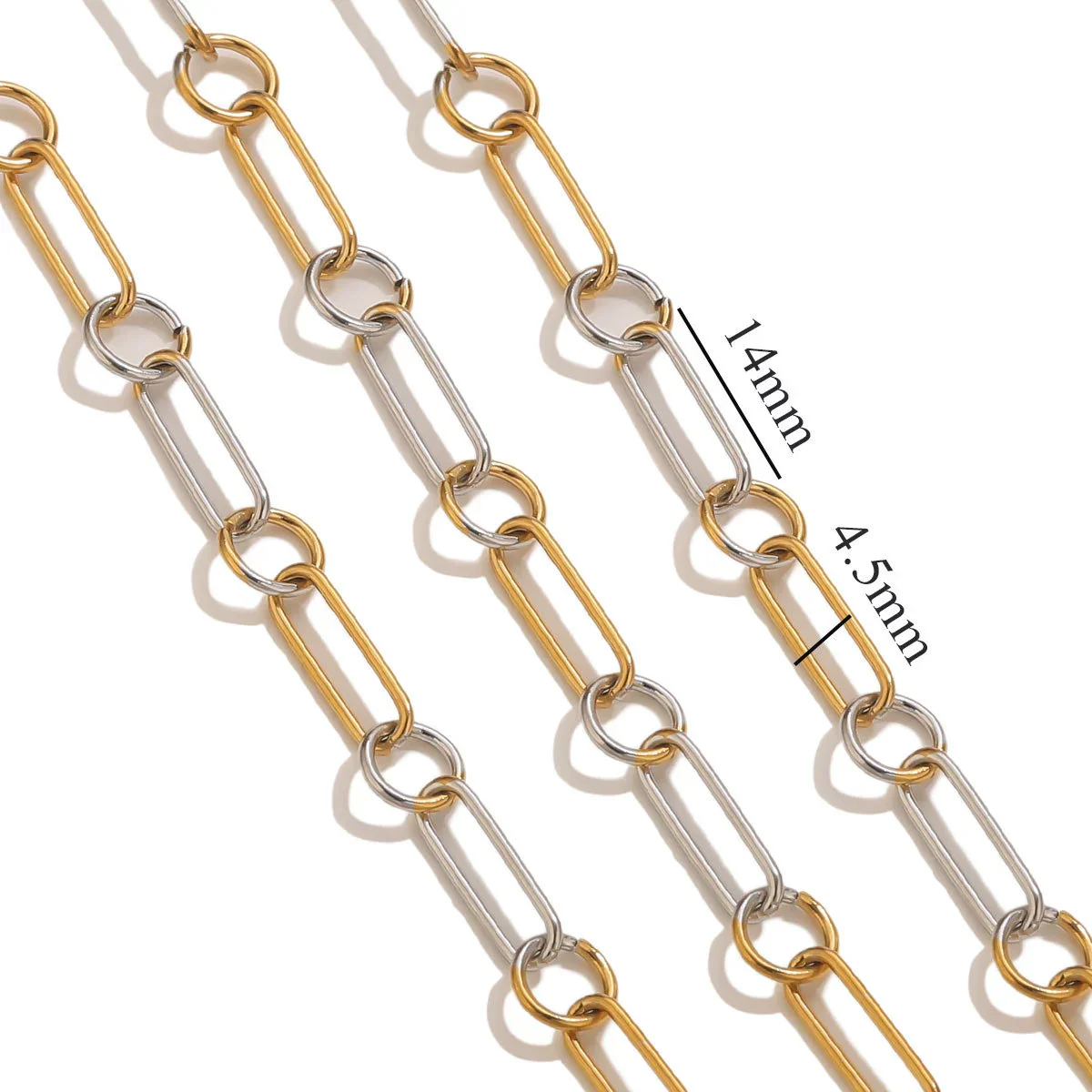 Hiphop Stainless Steel Gradient Plated Totem Handmade Chain Bracelet Necklace - Image 8