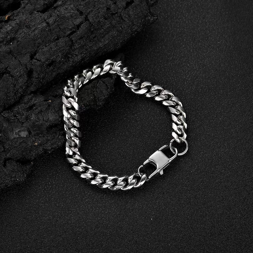 Hiphop Style Titanium Steel And Stainless Steel Geometric Pattern Round Bracelet Accessories - Image 2