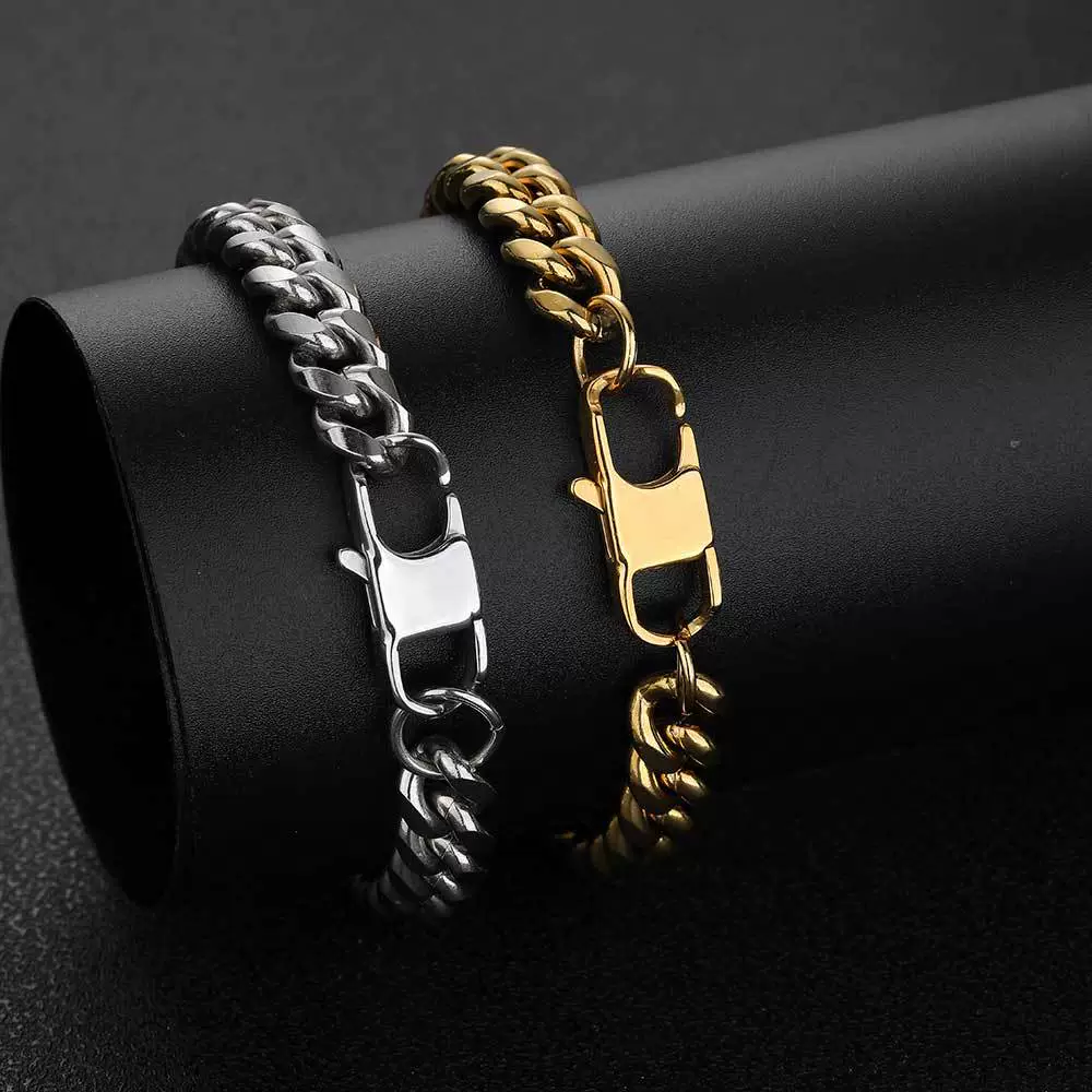 Hiphop Style Titanium Steel And Stainless Steel Geometric Pattern Round Bracelet Accessories - Image 4