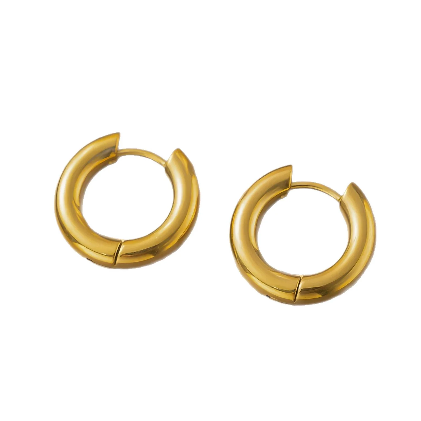 Hoop Earrings Titanium Steel Geometric Electroplating For Women Punk Style - Image 5