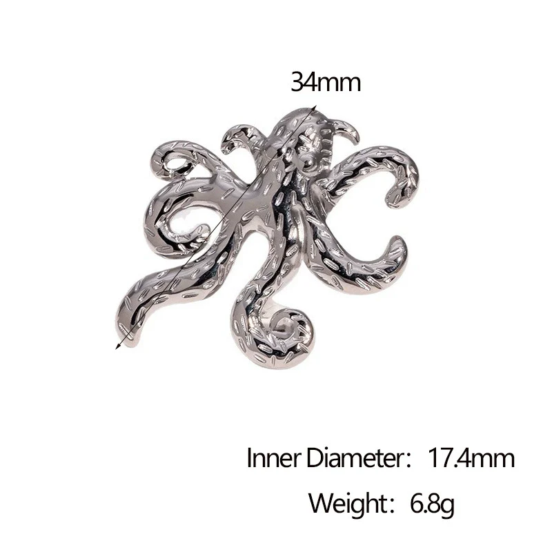 Hotselling Simple Animal Design Electroplated Stainless Steel Women's Open Ring Hand Jewelry - Image 6