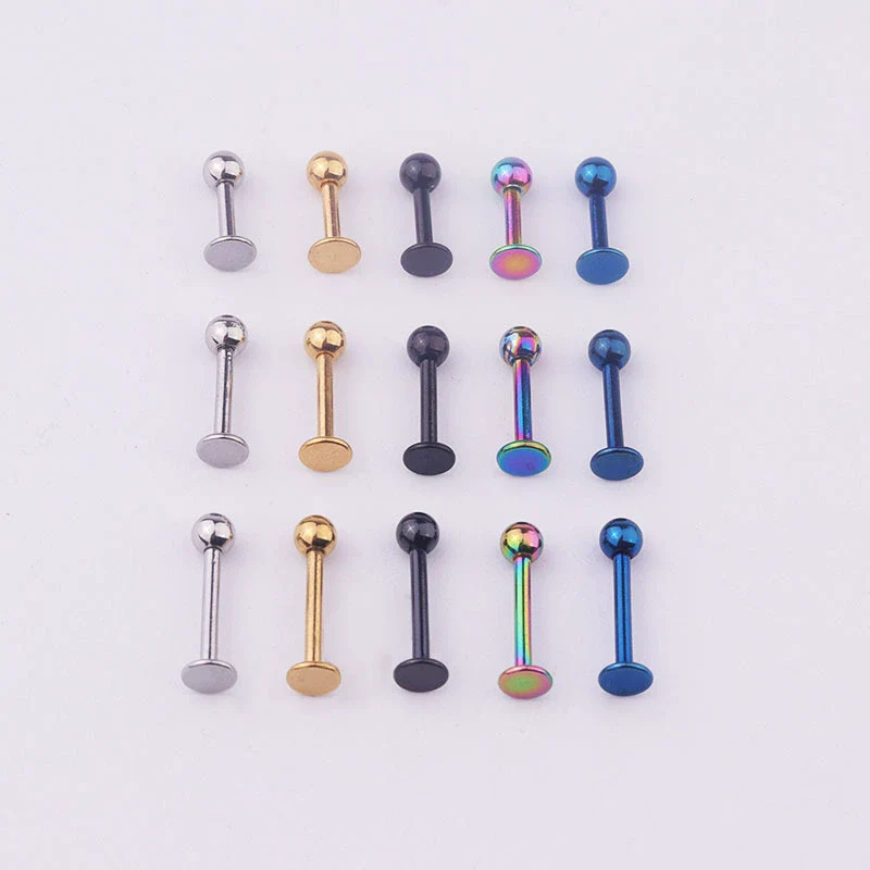 Human Body Puncture Jewelry Stainless Steel Round Geometric Vacuum Plating Electroplating Unisex - Image 3
