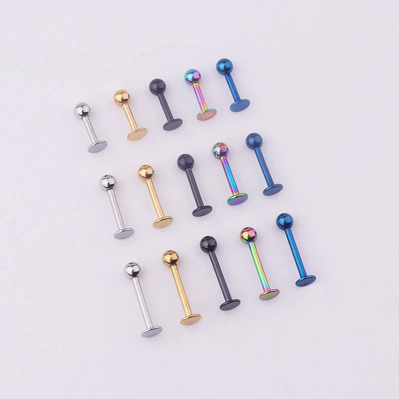Human Body Puncture Jewelry Stainless Steel Round Geometric Vacuum Plating Electroplating Unisex - Image 4