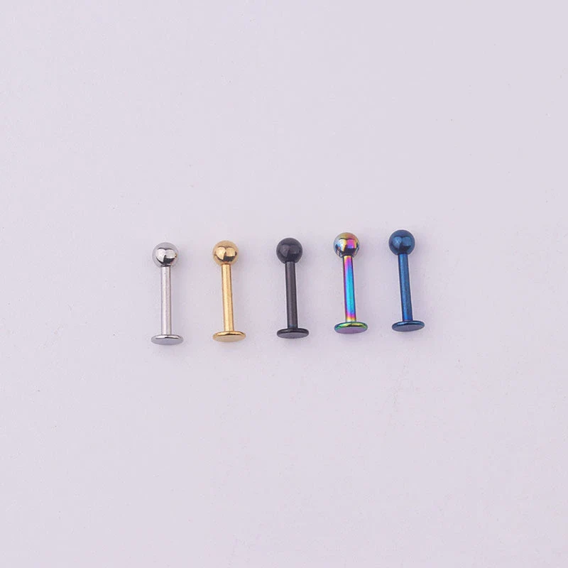 Human Body Puncture Jewelry Stainless Steel Round Geometric Vacuum Plating Electroplating Unisex - Image 5