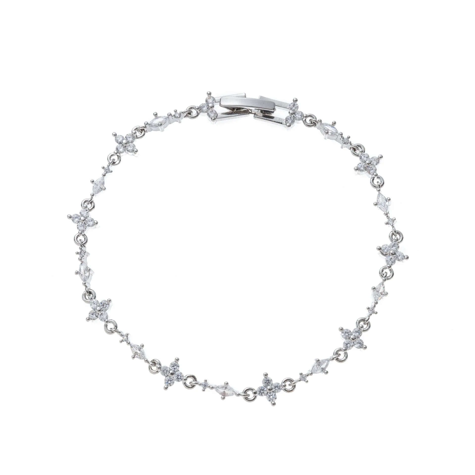 Ins Style Cute Sweet Heart Zircon Butterfly Diamond Bracelet For Women Made Of Copper And Plastic - Image 23