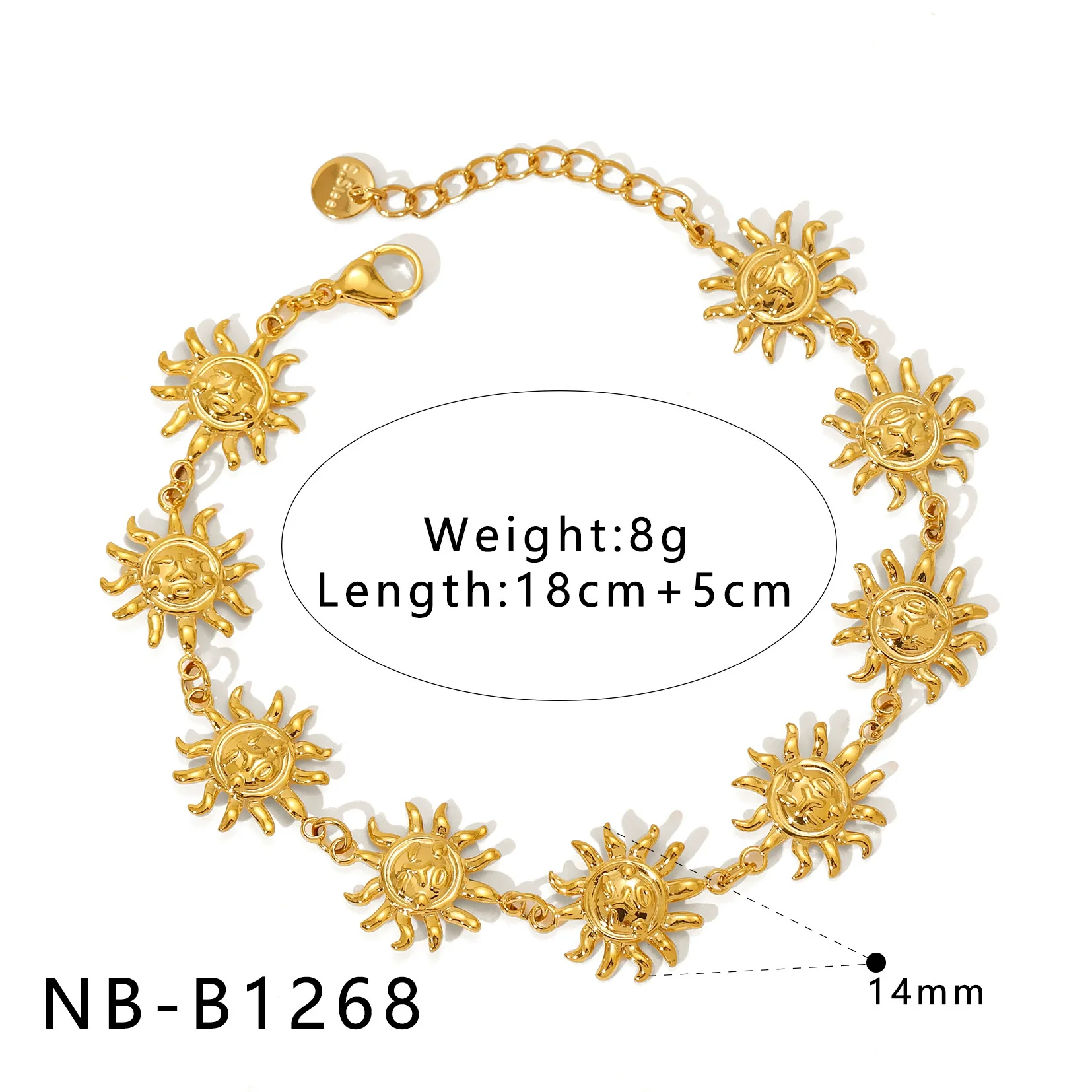 Ins Style Unique Design Simple Connection Gold Plated Stainless Steel Bracelet With Heart Shape And Geometric Shape For Women And Unisex - Image 8