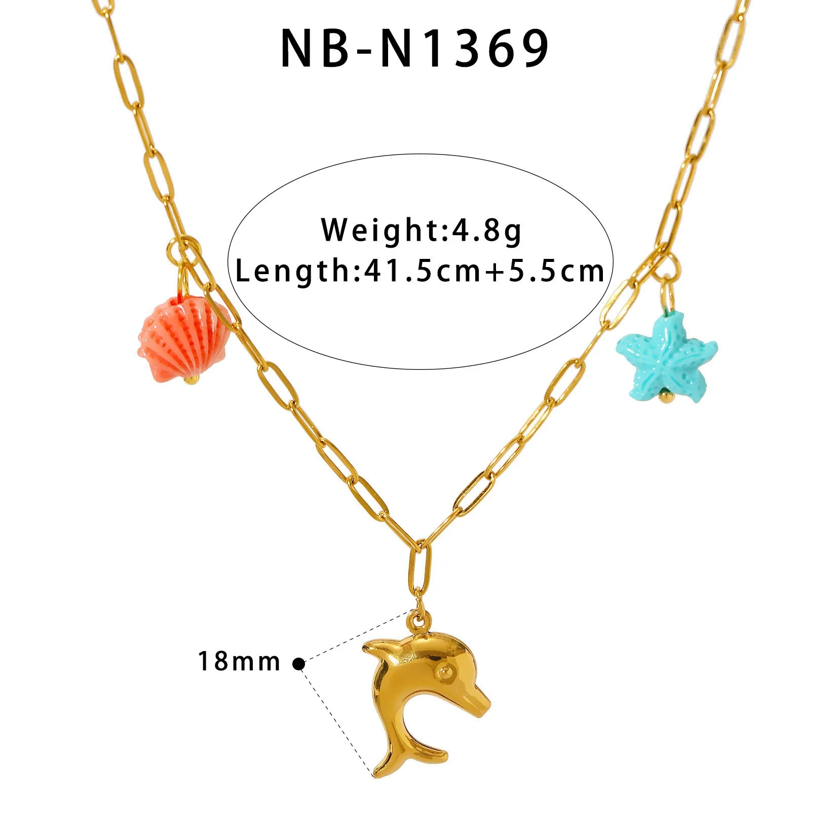Ins Style Women's Stainless Steel And 18K Necklace With Heart Shape Geometric And Animal Zodiac Pendants Furnace Vacuum Plated 18K Spring Buckle Diy Jewelry Accessories - Image 7