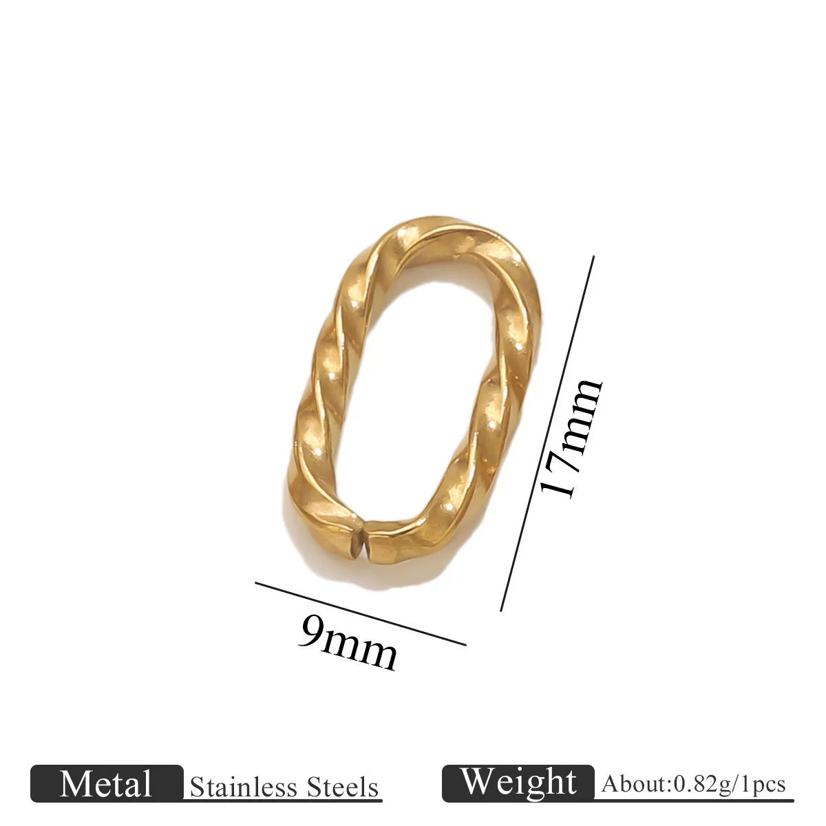 Jewelry Accessories Bracelet Necklace Connecting Buckle Geometric Oval Chain Titanium Steel Goldplated Stainless Steel Electroplated Totem Minimalist - Image 8