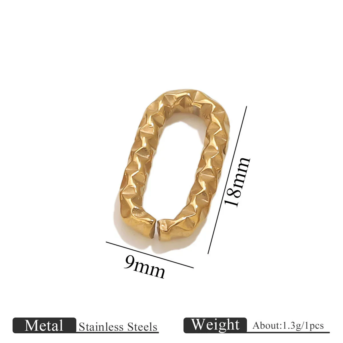 Jewelry Accessories Bracelet Necklace Connecting Buckle Geometric Oval Chain Titanium Steel Goldplated Stainless Steel Electroplated Totem Minimalist - Image 9