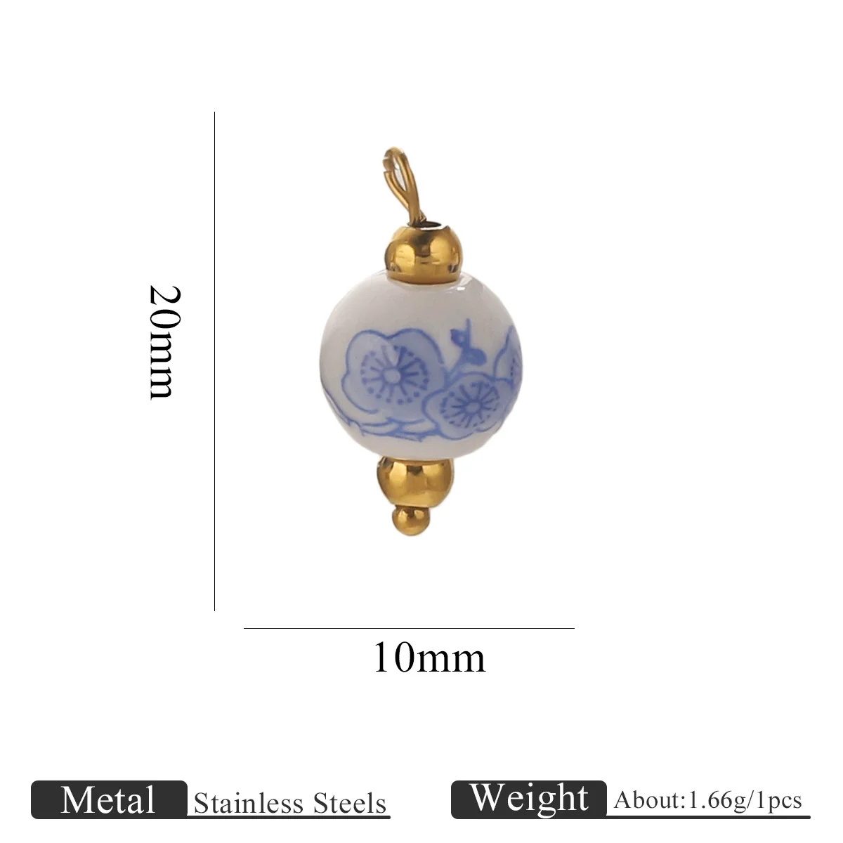 Jewelry Accessories Ceramic Pendant Stainless Steel Handmade Totem Curved Needle Earrings - Image 13
