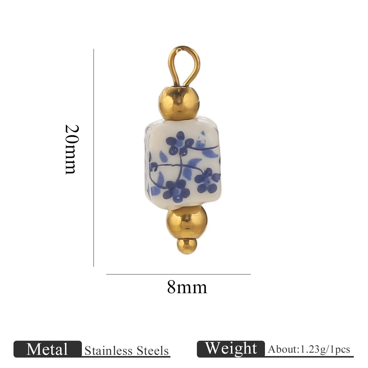 Jewelry Accessories Ceramic Pendant Stainless Steel Handmade Totem Curved Needle Earrings - Image 20