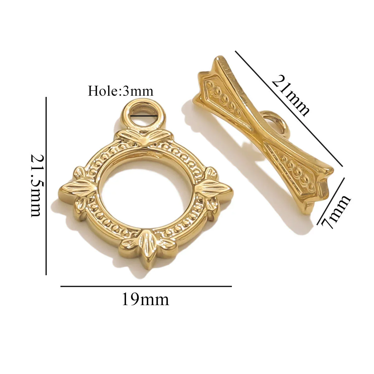 Jewelry Accessories Connection Buckle Stainless Steel Electroplating Gold Finishing - Image 20