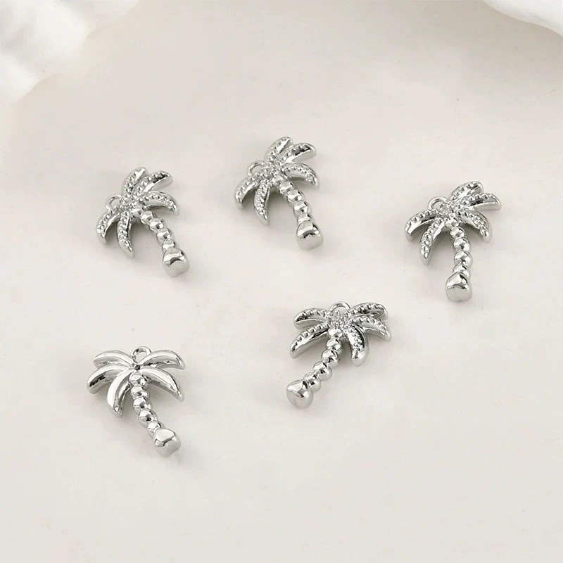 Jewelry Accessories Copper 14K Goldplated Oceanthemed Shell Starfish Coconut Tree Zircon Inlaid Diy Handmade - Image 15