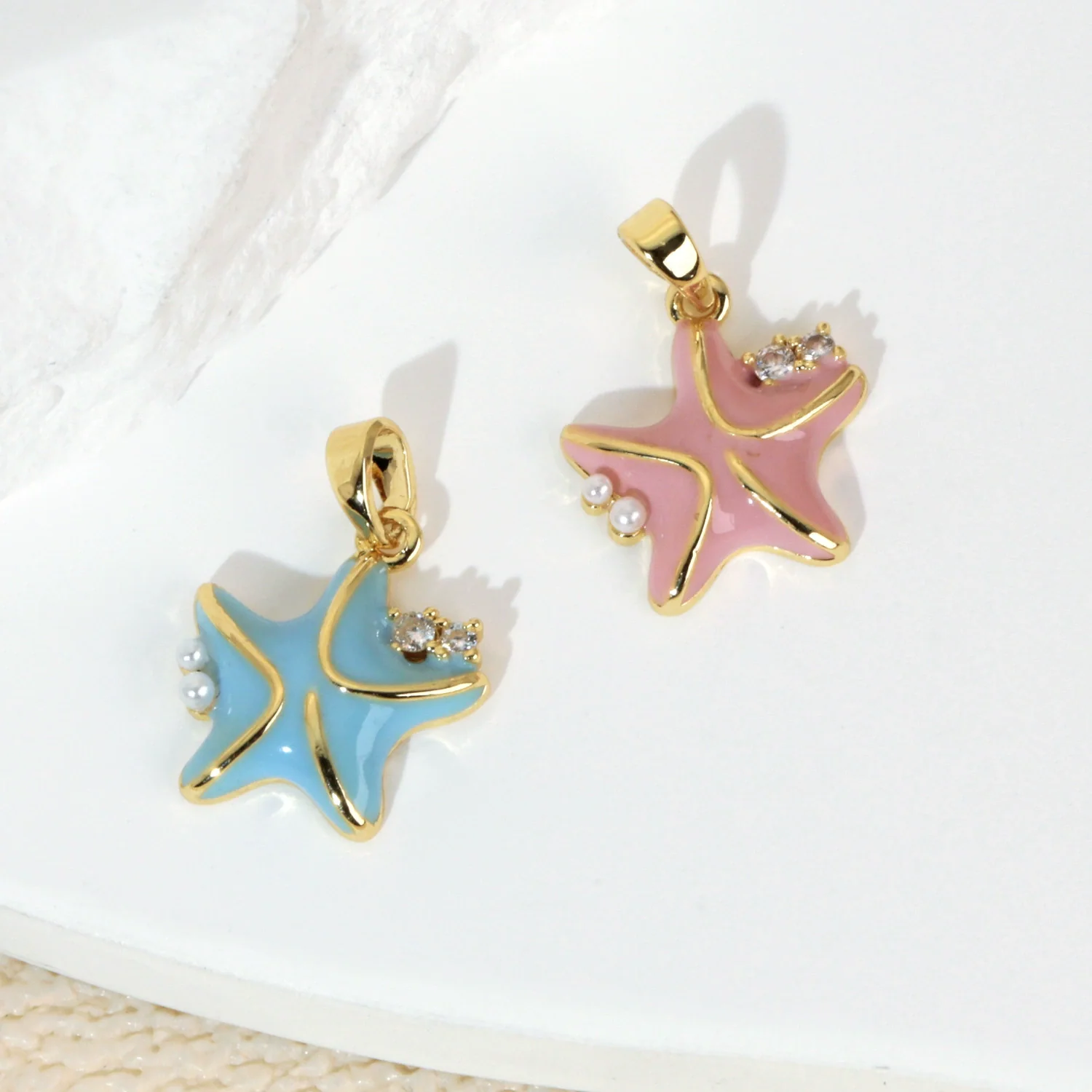 Jewelry Accessories Copper Electroplated Starfish Fivepointed Star Animal Style Necklace Pendant For Women - Image 2