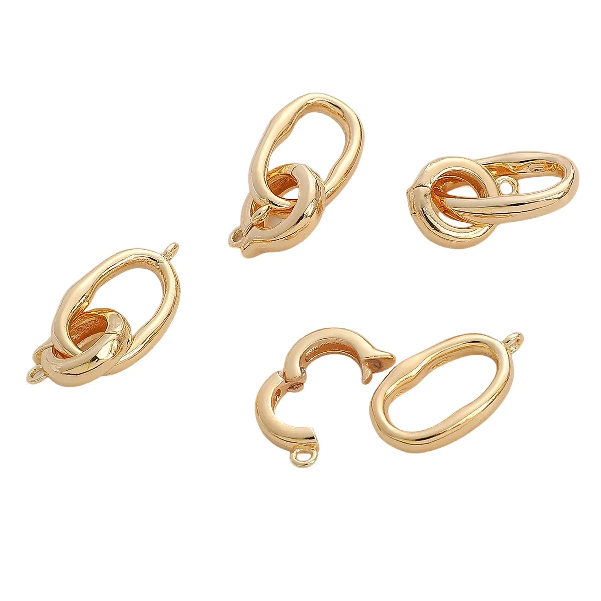 Jewelry Accessories Copper Goldplated Round Bow Tie With Universal Pearl Buckle Electroplating Handmade - Image 10