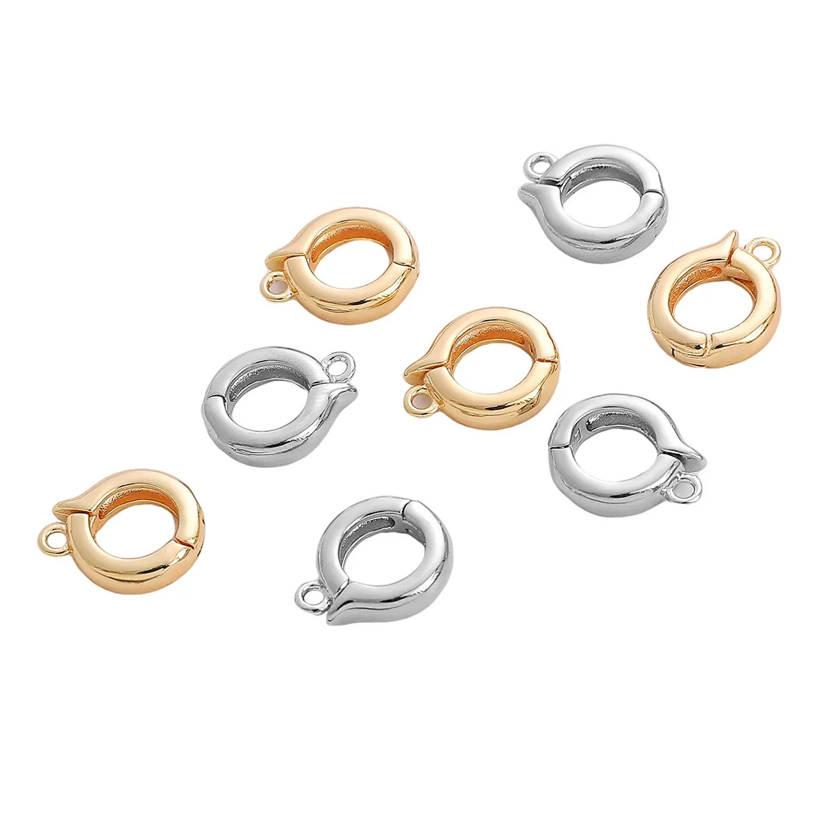 Jewelry Accessories Copper Goldplated Round Bow Tie With Universal Pearl Buckle Electroplating Handmade - Image 5