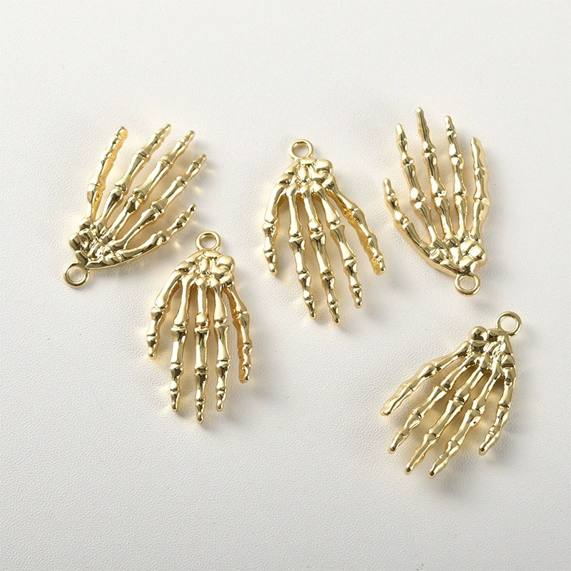 Jewelry Accessories Copper Gothic Retro Skull Palm Ghost Claw Electroplated - Image 4