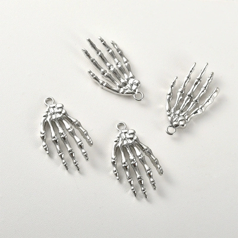 Jewelry Accessories Copper Gothic Retro Skull Palm Ghost Claw Electroplated - Image 7