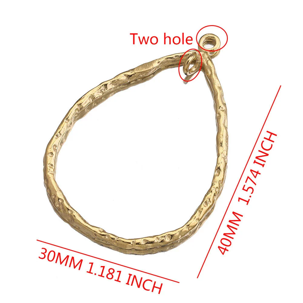 Jewelry Accessories Earrings Stainless Steel Geometric Hollow Frame Gold Electroplated Diy Handmade Pendant - Image 8