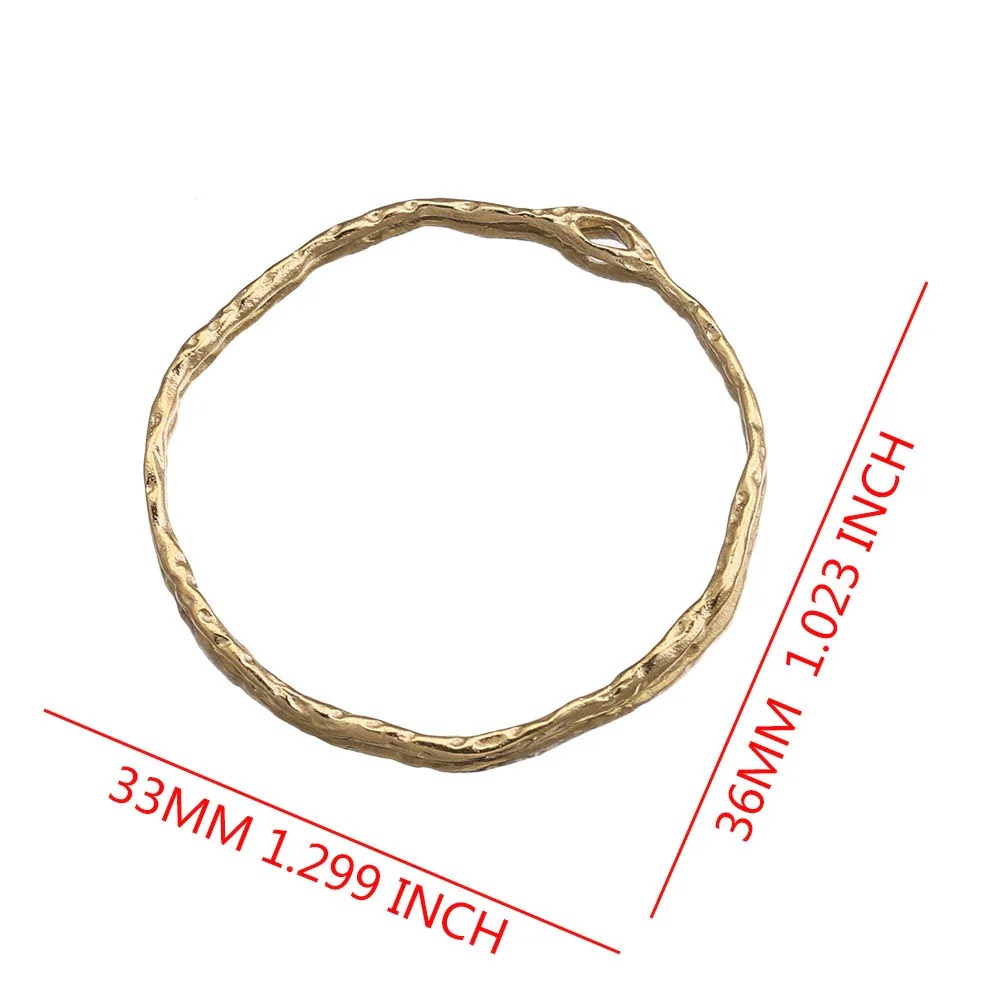Jewelry Accessories Earrings Stainless Steel Geometric Hollow Frame Gold Electroplated Diy Handmade Pendant - Image 9