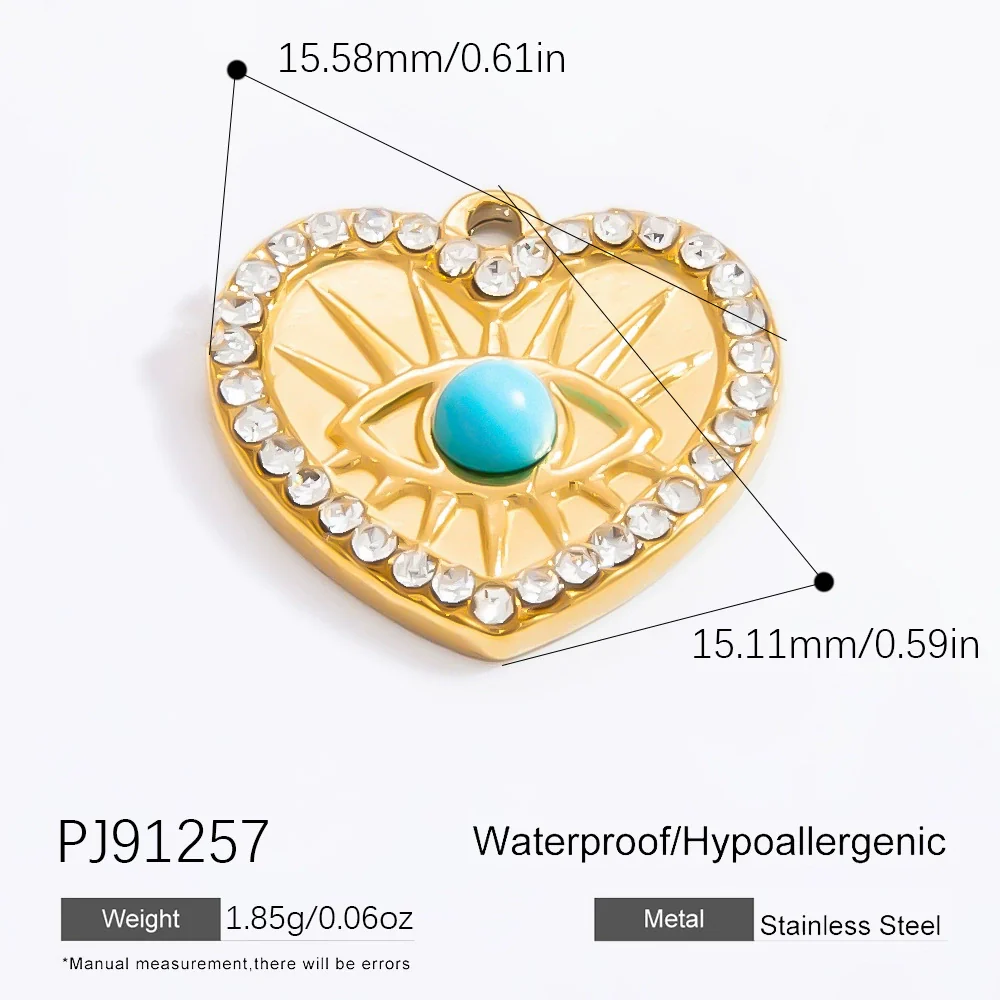 Jewelry Accessories Fashion Ol Style Titanium Steel And Stainless Steel Electroplated Devil's Eye Pendant Bracelet Necklace - Image 18