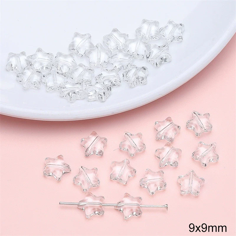 Jewelry Accessories Glass Glaze Fivepointed Star Handmade Diy Bracelet Necklace Material - Image 7