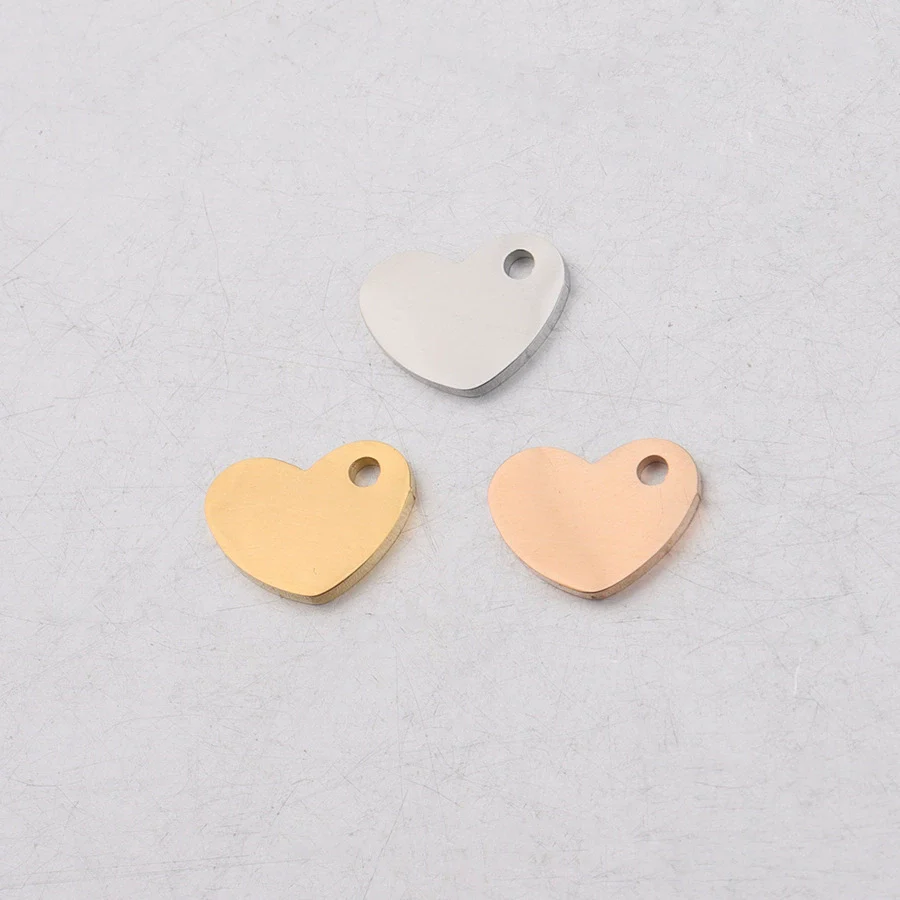 Jewelry Accessories Heart Pendant Stainless Steel Fine Polishing