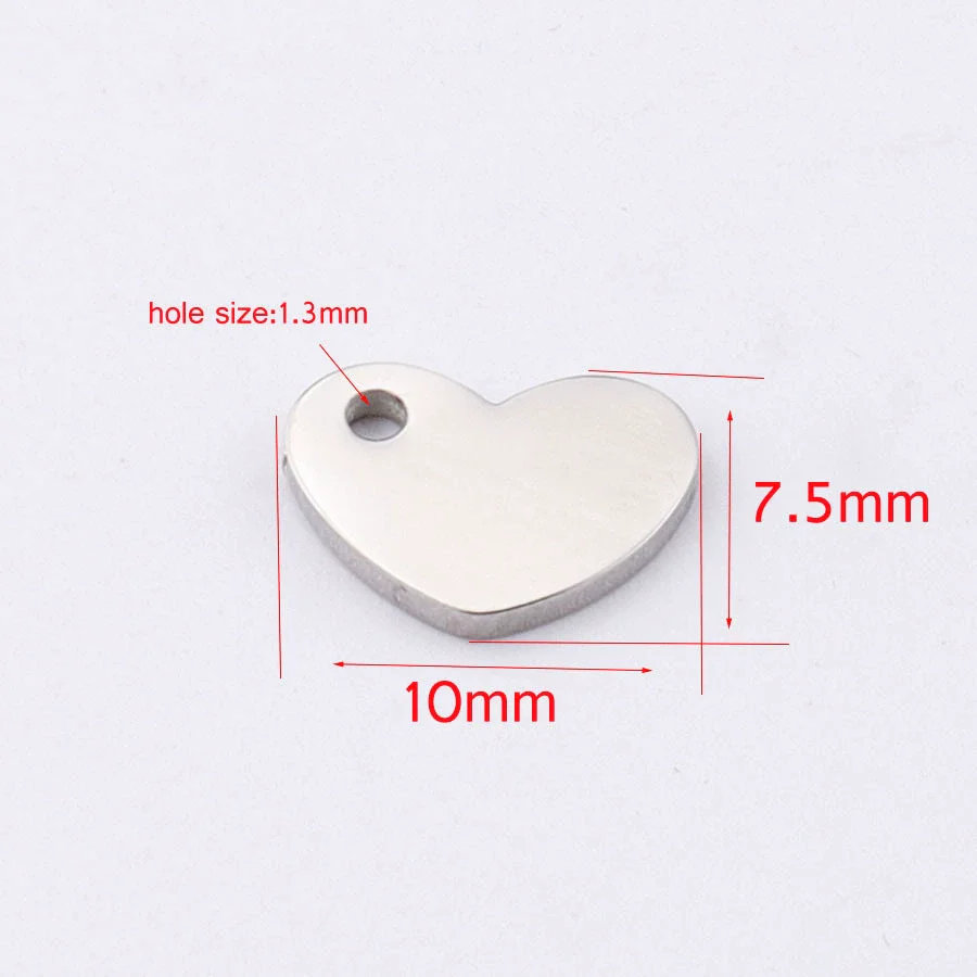 Jewelry Accessories Heart Pendant Stainless Steel Fine Polishing - Image 3