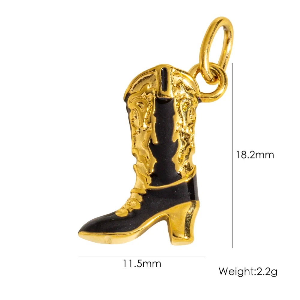 Jewelry Accessories High Heels Necklace Pendant Stainless Steel Retro Style Electroplating - Image 10