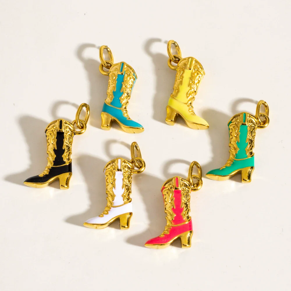 Jewelry Accessories High Heels Necklace Pendant Stainless Steel Retro Style Electroplating - Image 3
