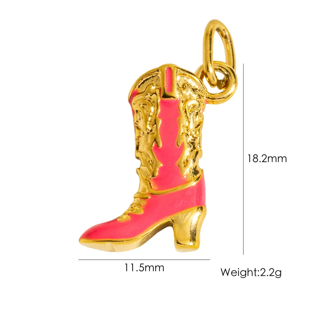 Jewelry Accessories High Heels Necklace Pendant Stainless Steel Retro Style Electroplating - Image 9