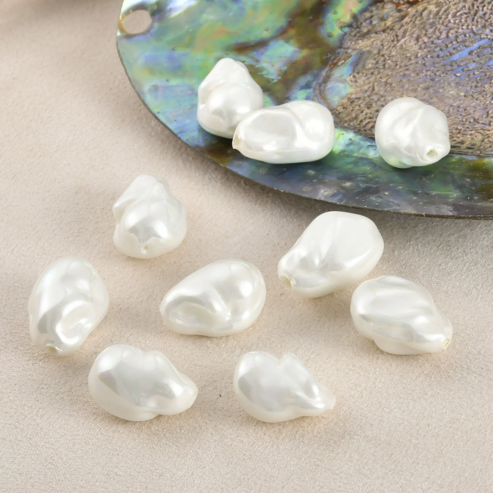 Jewelry Accessories Materials Glass Glazed Imitation Baroque Pearls Irregular Specialshaped Electroplated Beads For Earrings Necklace Bracelet - Image 15