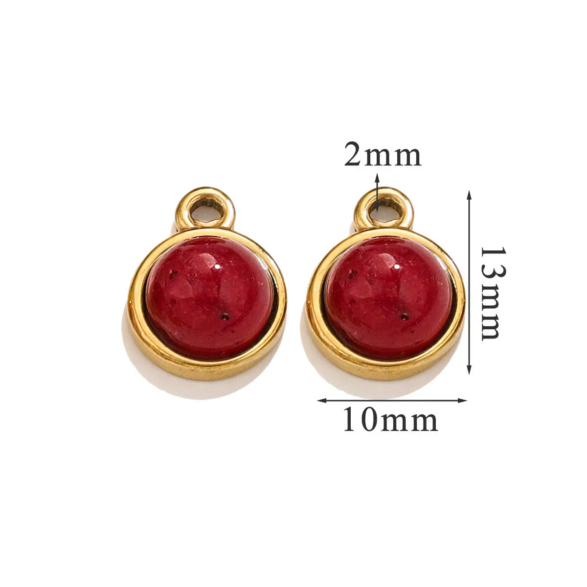Jewelry Accessories Natural Stone Pendant Handmade With Stainless Steel And Electroplated 18K Gold In Oval Shape - Image 13