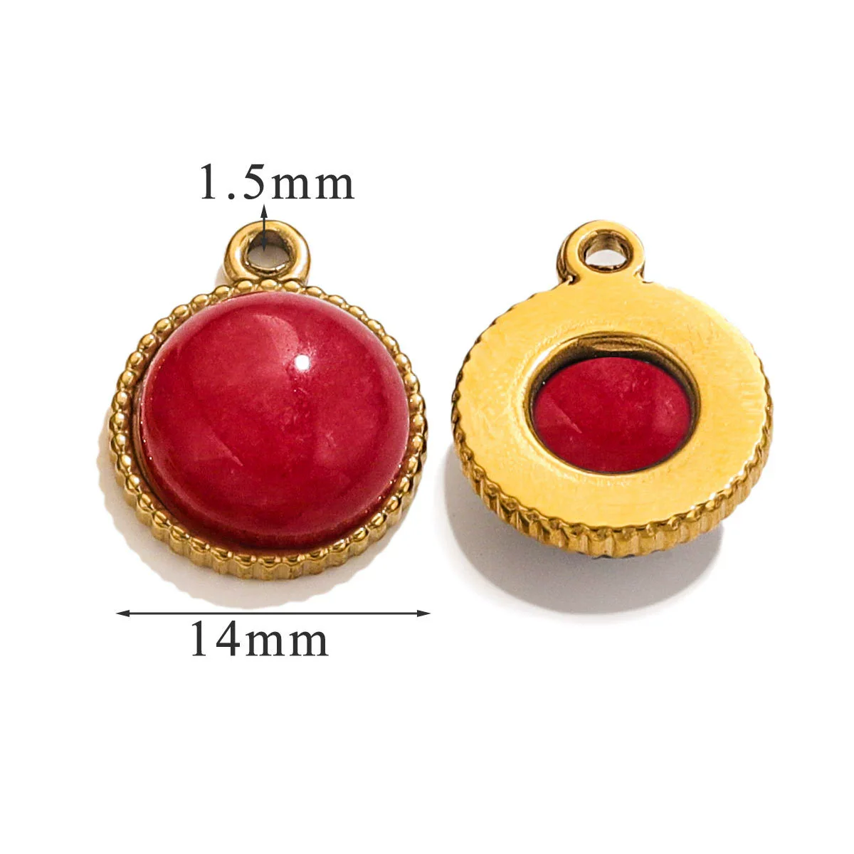 Jewelry Accessories Natural Stone Pendant Handmade With Stainless Steel And Electroplated 18K Gold In Oval Shape - Image 22